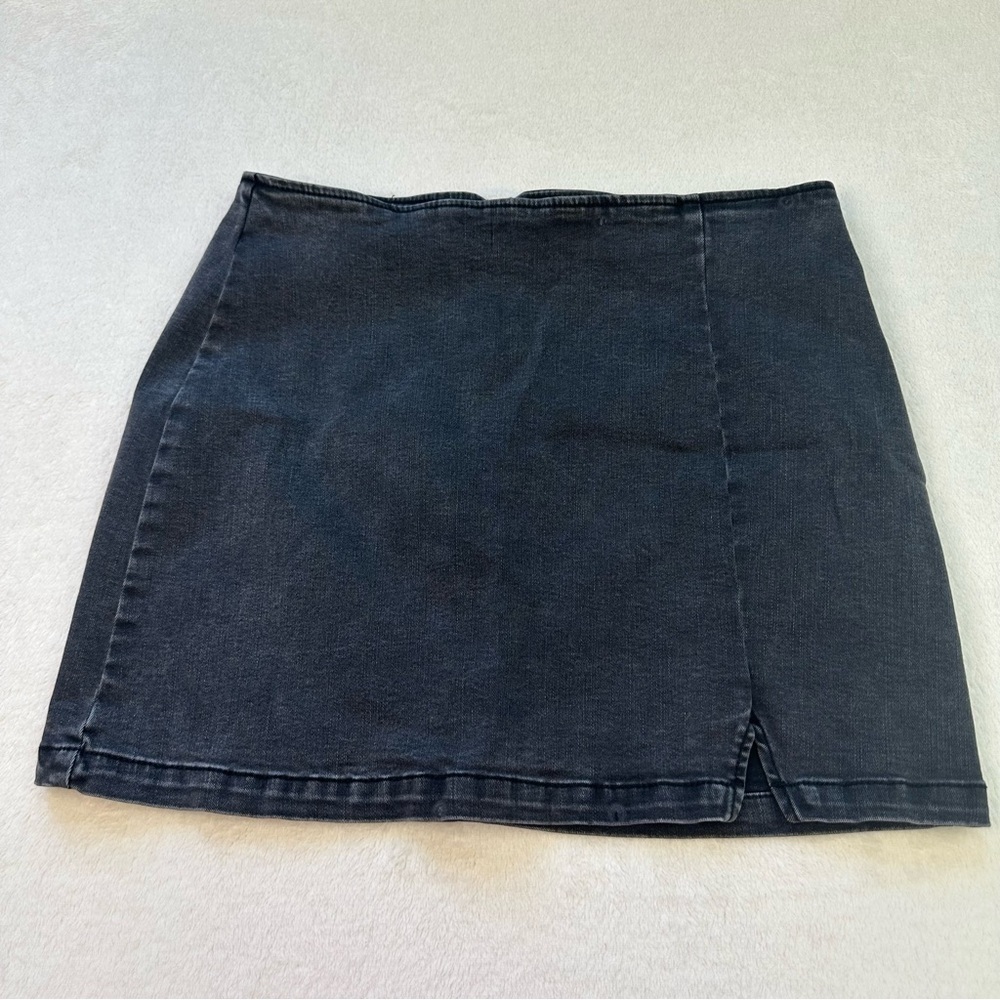 EU Wild Fable Faded Black Stretchy Y2K Style Mini Skirt - Picture 9 of 9
